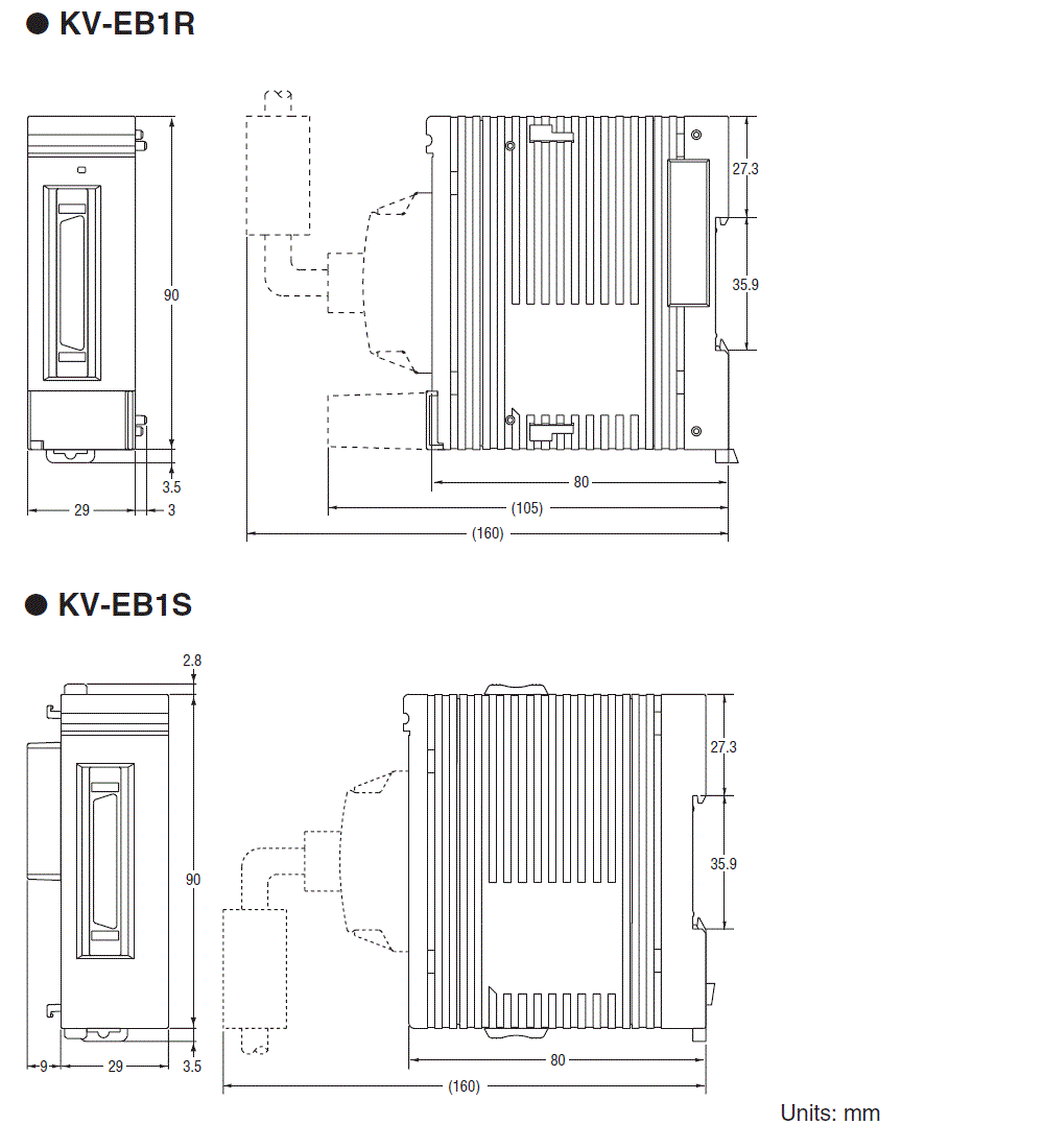 KV-EB1 Dimension