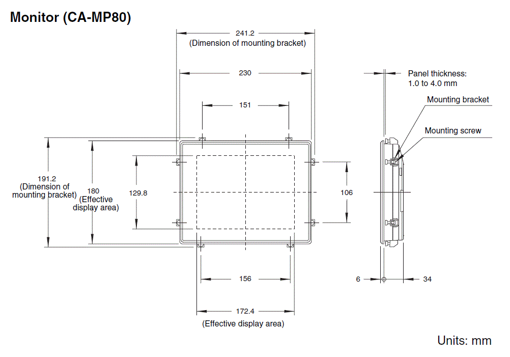 CA-MP80_01 Dimension